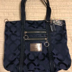Blue coach bag- vintage
